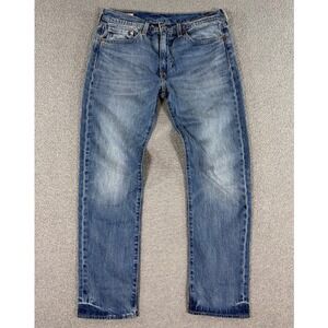 Levi's 502 Jeans Men's 32x30 Blue Denim Medium Wash Big E Straight Leg Premium